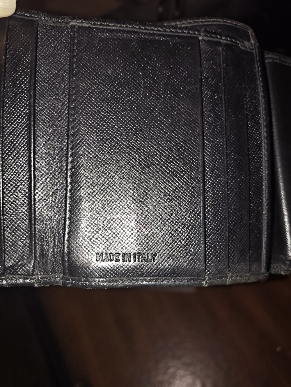 Prada Black Saffiano Leather Men's Wallet with Triangle Logo - Picture 12 of 14